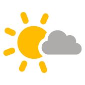 Nubes dispersas con amplios claros
